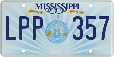 MS license plate LPP357