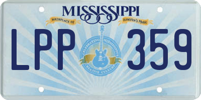 MS license plate LPP359