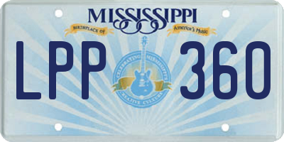 MS license plate LPP360
