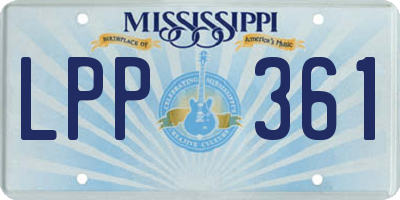MS license plate LPP361
