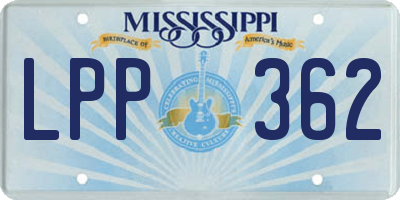 MS license plate LPP362