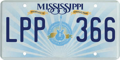 MS license plate LPP366