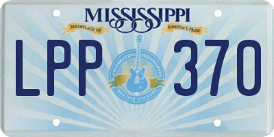 MS license plate LPP370