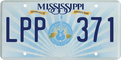 MS license plate LPP371