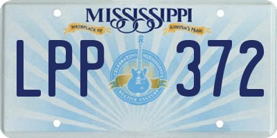 MS license plate LPP372