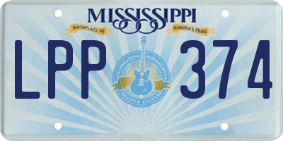 MS license plate LPP374