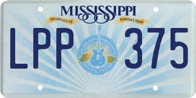 MS license plate LPP375