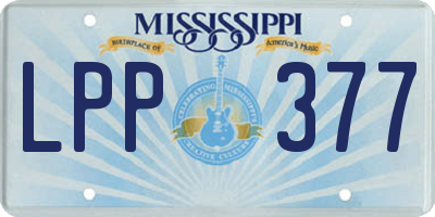 MS license plate LPP377