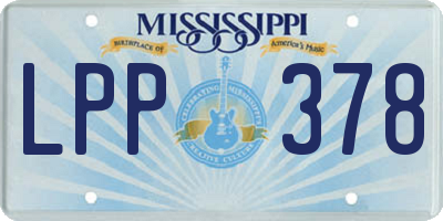 MS license plate LPP378