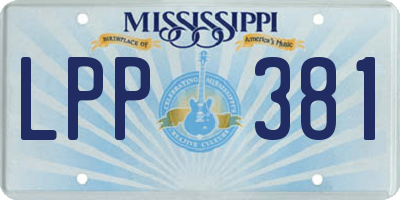 MS license plate LPP381