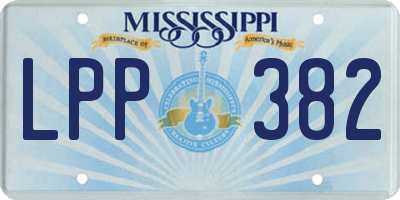 MS license plate LPP382