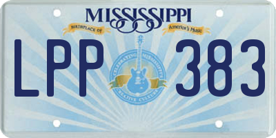 MS license plate LPP383