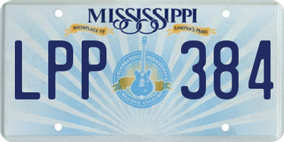 MS license plate LPP384