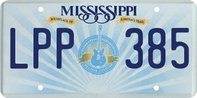 MS license plate LPP385