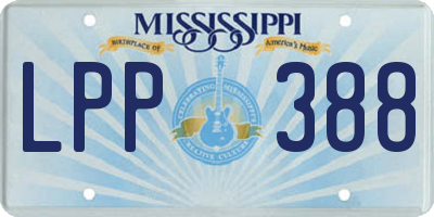 MS license plate LPP388