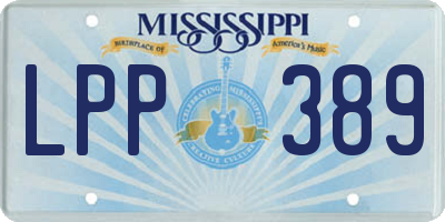 MS license plate LPP389