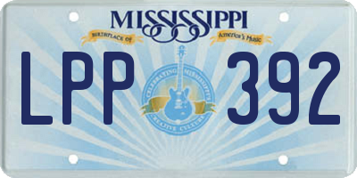 MS license plate LPP392