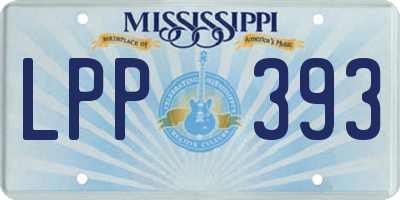 MS license plate LPP393