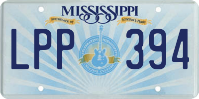 MS license plate LPP394