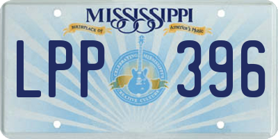 MS license plate LPP396