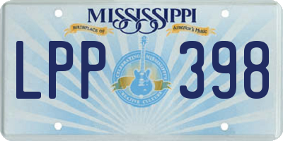 MS license plate LPP398