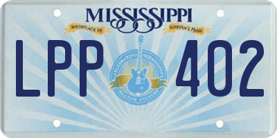 MS license plate LPP402