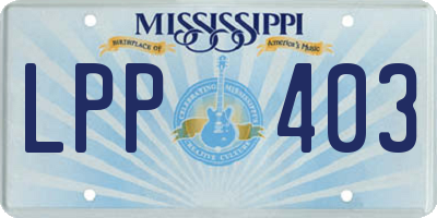 MS license plate LPP403