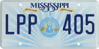 MS license plate LPP405