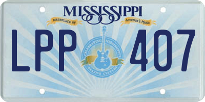 MS license plate LPP407