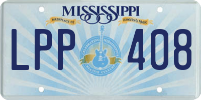 MS license plate LPP408