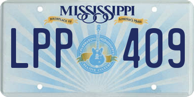 MS license plate LPP409