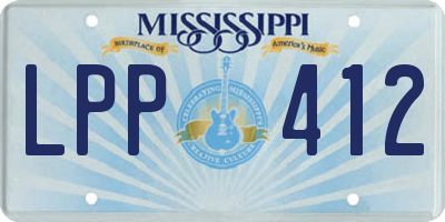 MS license plate LPP412