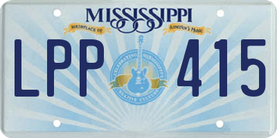 MS license plate LPP415