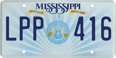MS license plate LPP416