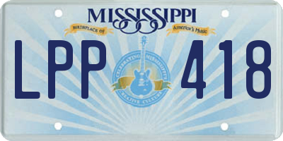MS license plate LPP418