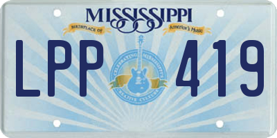 MS license plate LPP419