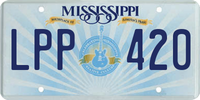 MS license plate LPP420