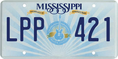 MS license plate LPP421