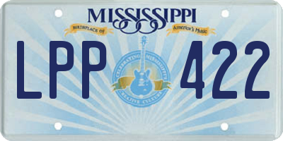 MS license plate LPP422