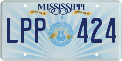 MS license plate LPP424