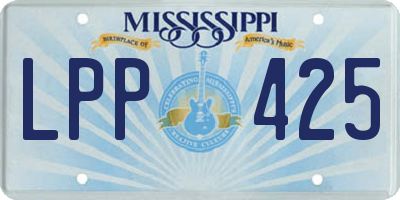 MS license plate LPP425