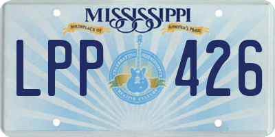 MS license plate LPP426