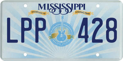 MS license plate LPP428