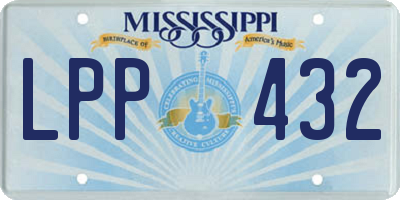 MS license plate LPP432