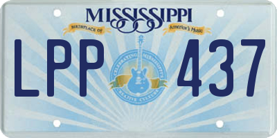 MS license plate LPP437