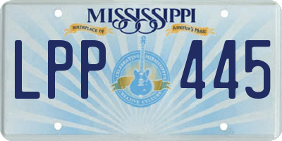MS license plate LPP445
