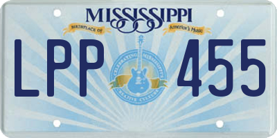 MS license plate LPP455