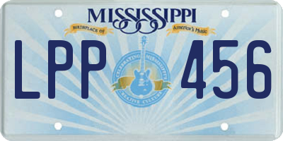 MS license plate LPP456