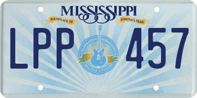 MS license plate LPP457