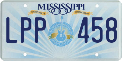 MS license plate LPP458